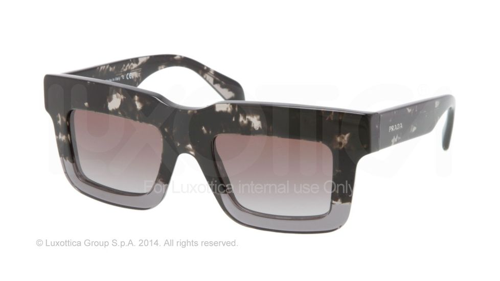 Prada CAST PR11QS Bifocal Prescription Sunglasses PR11QS-DG70A7-48 - Lens Diameter 48 mm, Frame Color Spotted Black On Grey