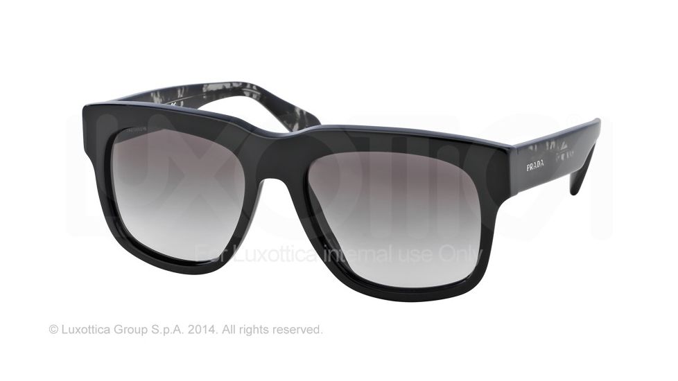 Prada CAST PR14QS Bifocal Prescription Sunglasses PR14QS-1AB0A7-55 - Lens Diameter 55 mm, Frame Color Black