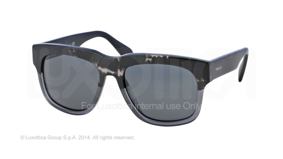 Prada CAST PR14QS Bifocal Prescription Sunglasses PR14QS-RO31A1-55 - Lens Diameter 55 mm, Frame Color Spotted Black On Matte Grey