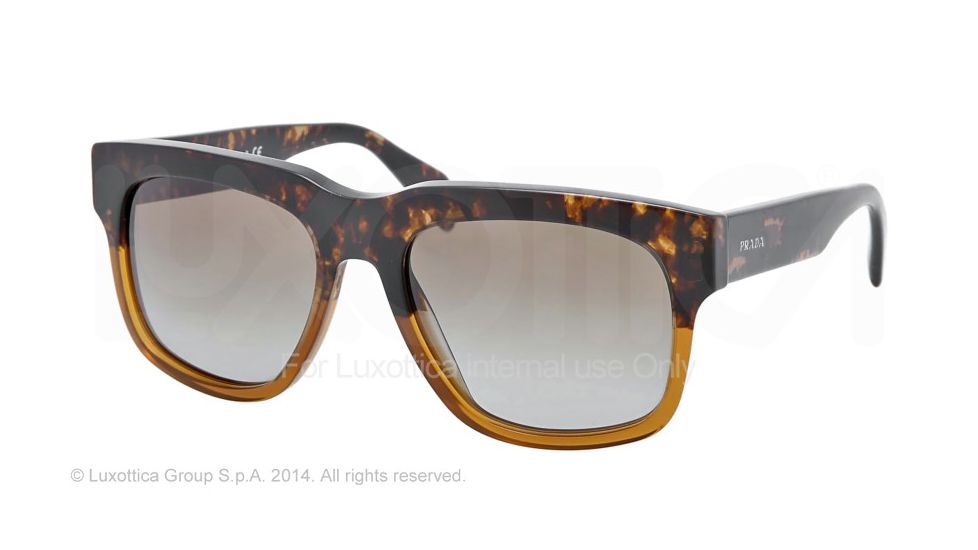Prada CAST PR14QS Bifocal Prescription Sunglasses PR14QS-RO41X1-55 - Lens Diameter 55 mm, Frame Color Spotted Brown/matte Brown