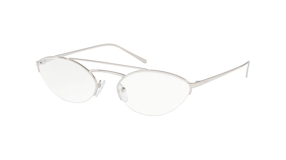 Prada CATWALK PR62VV Progressive Prescription Eyeglasses, 57mm, Silver, PR62VV-1BC1O1-57-PRO