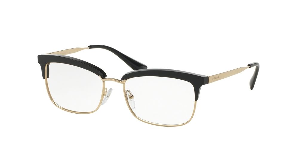 Prada CINEMA' PR08SV Single Vision Prescription Eyeglasses 1AB1O1-53 - Black Frame