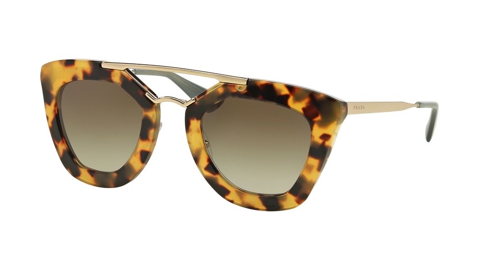 Prada CINEMA' PR09QS Single Vision Prescription Sunglasses PR09QS-7S04M1-49 - Lens Diameter 49 mm, Frame Color Medium Havana