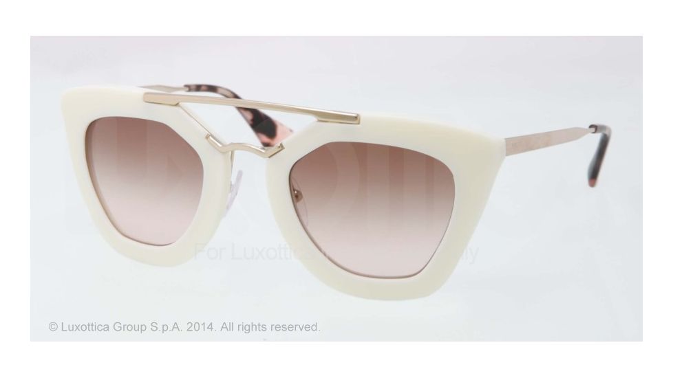 Prada CINEMA' PR09QS Single Vision Prescription Sunglasses PR09QS-7S30A6-49 - Lens Diameter 49 mm, Frame Color Ivory