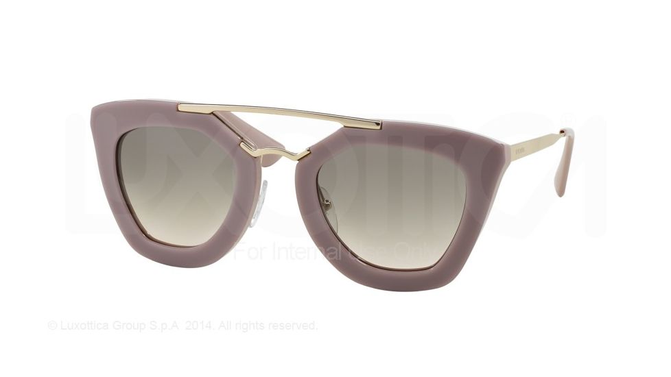 Prada CINEMA' PR09QS Single Vision Prescription Sunglasses PR09QS-TKP4K0-49 - Lens Diameter 49 mm, Frame Color Opal Pink/Matte Pink