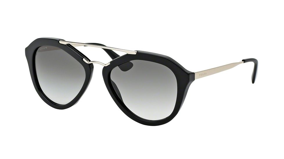 Prada CINEMA' PR12QS Single Vision Prescription Sunglasses PR12QS-1AB0A7-54 - Lens Diameter 54 mm, Frame Color Black
