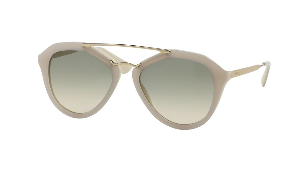Prada CINEMA' PR12QS Single Vision Prescription Sunglasses PR12QS-TKO3H2-54 - Lens Diameter 54 mm, Frame Color Opal Ivory/Matte Ivory