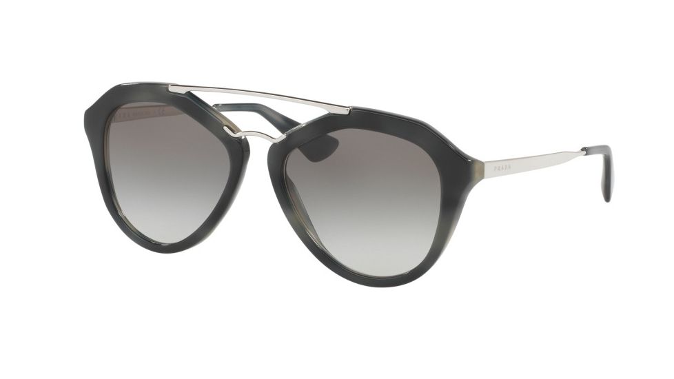 Prada CINEMA' PR12QS Single Vision Prescription Sunglasses PR12QS-USI0A7-54 - Lens Diameter 54 mm, Frame Color Striped Grey