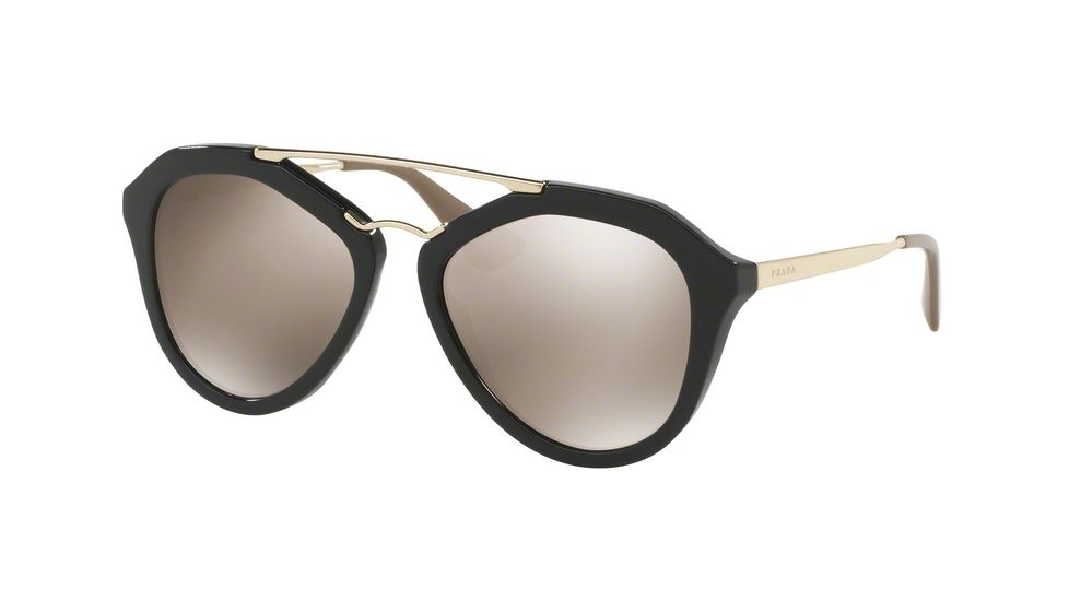 Prada CINEMA PR12QSA Single Vision Prescription Sunglasses PR12QSA-1AB1C0-54 - Lens Diameter 54 mm, Frame Color Black