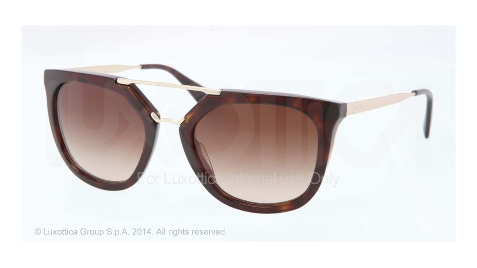 Prada CINEMA' PR13QS Single Vision Prescription Sunglasses PR13QS-2AU6S1-54 - Lens Diameter 54 mm, Frame Color Havana