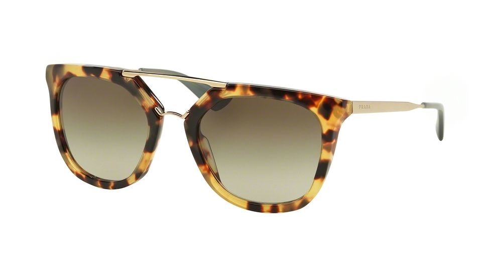 Prada CINEMA' PR13QS Single Vision Prescription Sunglasses PR13QS-7S04M1-54 - Lens Diameter 54 mm, Frame Color Medium Havana