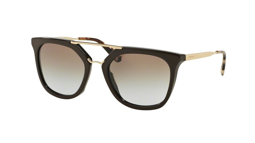 Prada CINEMA' PR13QS Single Vision Prescription Sunglasses PR13QS-DHO4S2-54 - Lens Diameter 54 mm, Frame Color Brown