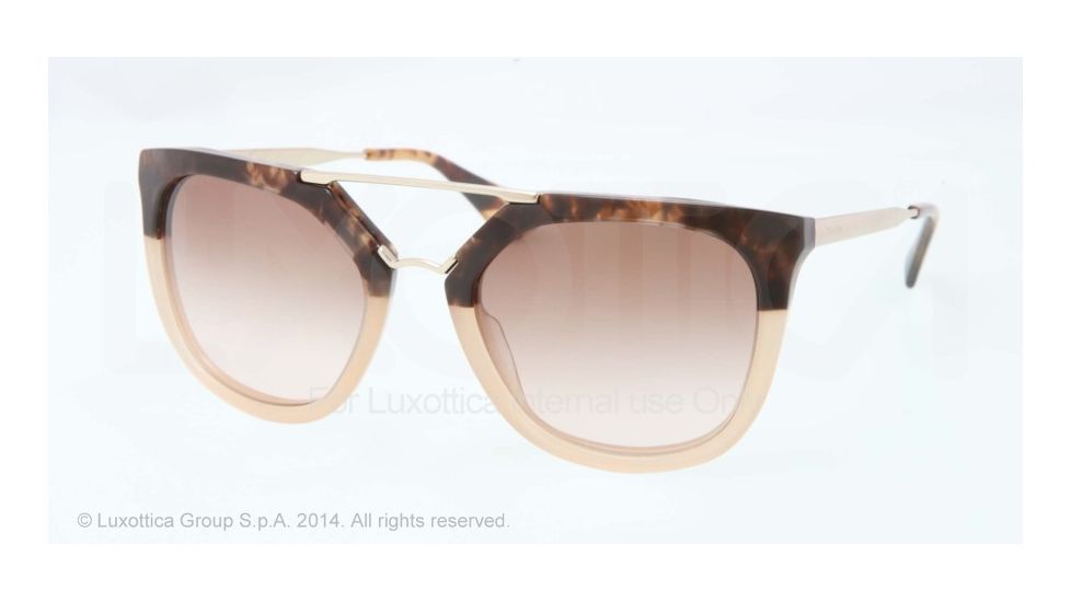 Prada CINEMA' PR13QS Single Vision Prescription Sunglasses PR13QS-ROZ0A6-54 - Lens Diameter 54 mm, Frame Color Brown Havana Grad Brown