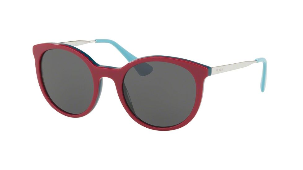 Prada Cinema PR17SS Progressive Prescription Sunglasses PR17SS-VH43C2-53 - Lens Diameter 53 mm, Frame Color Bordeaux/green
