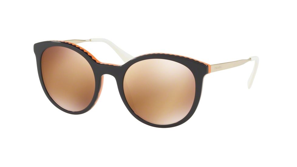 Prada Cinema PR17SS Progressive Prescription Sunglasses PR17SS-VH56T0-53 - Lens Diameter 53 mm, Frame Color Violet/Orange