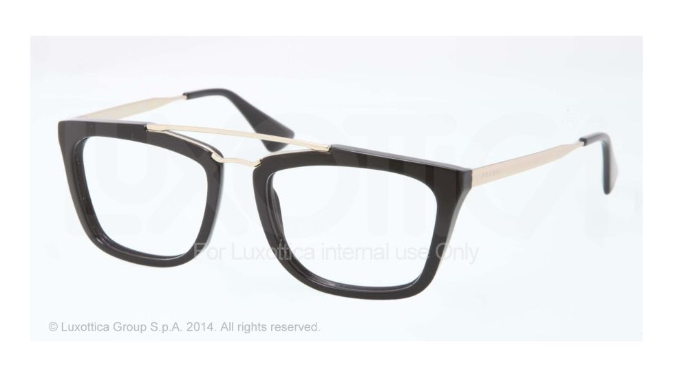Prada CINEMA PR18QV Eyeglass Frames 1AB1O1-51 - Black Frame
