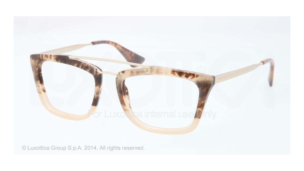 Prada CINEMA PR18QV Eyeglass Frames ROZ1O1-51 - Brown Havana Grad Brown Frame