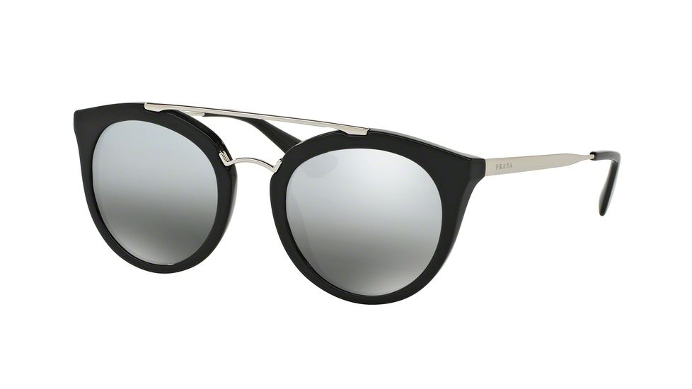 Prada CINEMA PR23SSF Single Vision Prescription Sunglasses PR23SSF-1AB6N2-52 - Lens Diameter 52 mm, Frame Color Black