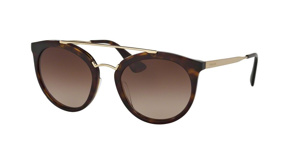 Prada CINEMA PR23SSF Single Vision Prescription Sunglasses PR23SSF-2AU6S1-52 - Lens Diameter 52 mm, Frame Color Havana