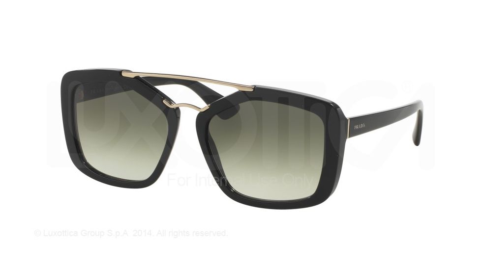 Prada CINEMA' PR24RS Single Vision Prescription Sunglasses PR24RS-1AB0A7-56 - Lens Diameter 56 mm, Frame Color Black