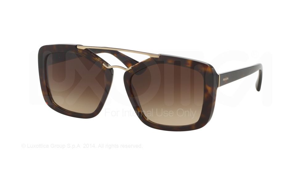 Prada CINEMA' PR24RS Single Vision Prescription Sunglasses PR24RS-2AU3D0-56 - Lens Diameter 56 mm, Frame Color Havana