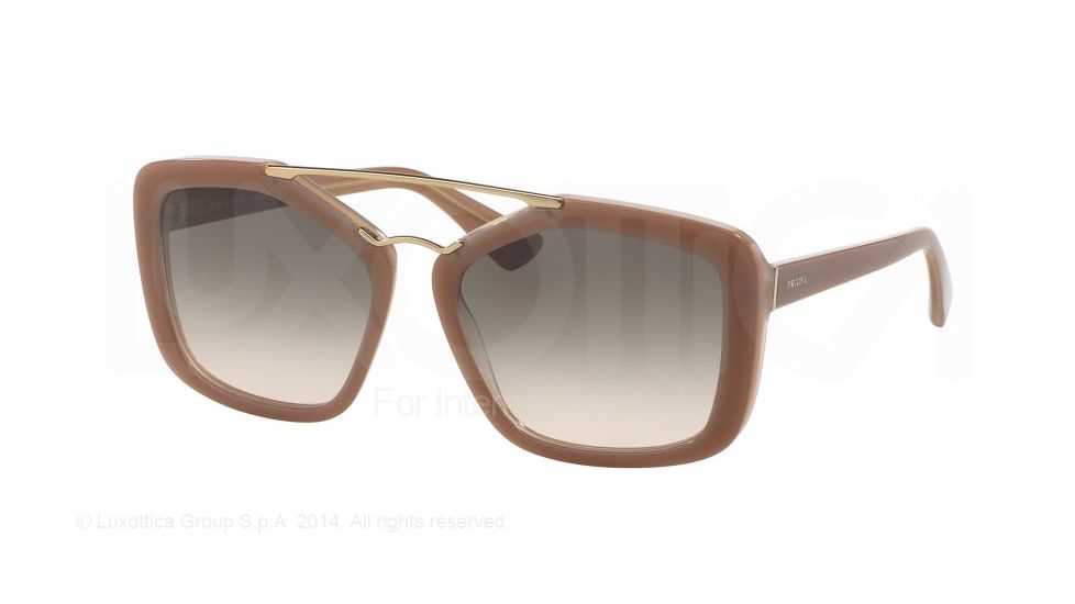 Prada CINEMA' PR24RS Single Vision Prescription Sunglasses PR24RS-UEC4K0-56 - Lens Diameter 56 mm, Frame Color Opal Powder/pink/opal Powder