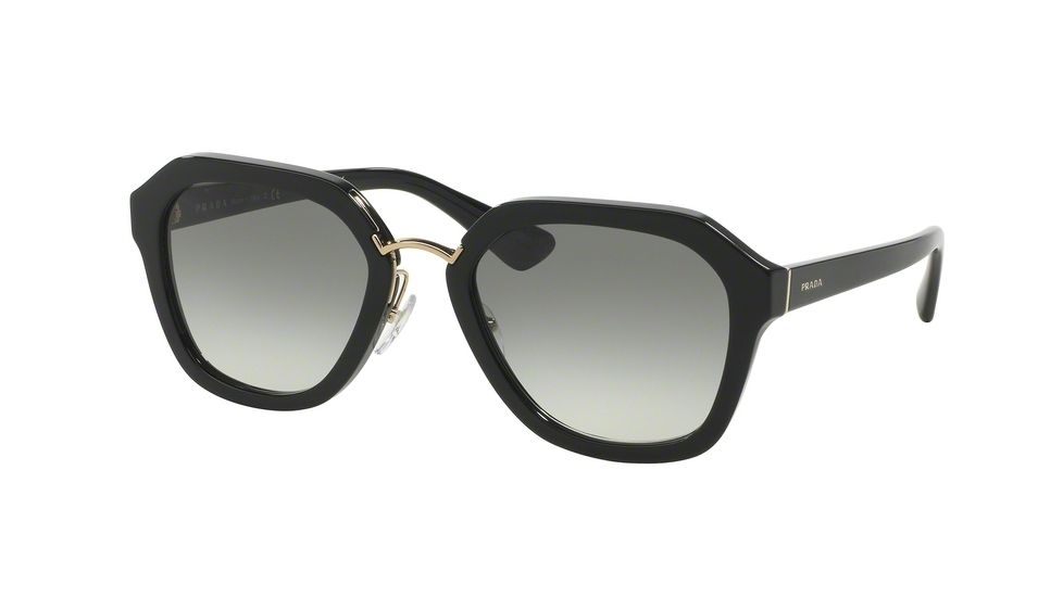 Prada CINEMA' PR25RS Progressive Prescription Sunglasses PR25RS-1AB0A7-55 - Lens Diameter 55 mm, Frame Color Black