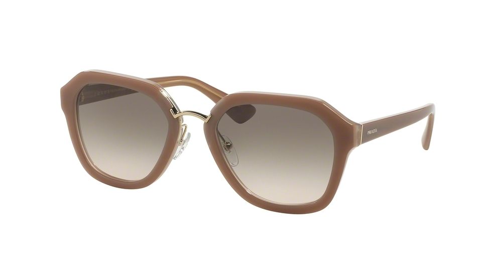Prada CINEMA' PR25RS Progressive Prescription Sunglasses PR25RS-UEC4K0-55 - Lens Diameter 55 mm, Frame Color Opal Powder/pink/opal Powder