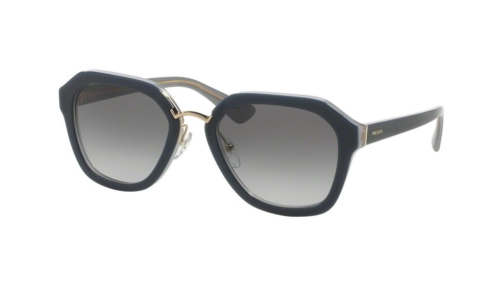 Prada CINEMA' PR25RS Progressive Prescription Sunglasses PR25RS-UEE3E2-55 - Lens Diameter 55 mm, Frame Color Opal Grey/azure/opal Grey