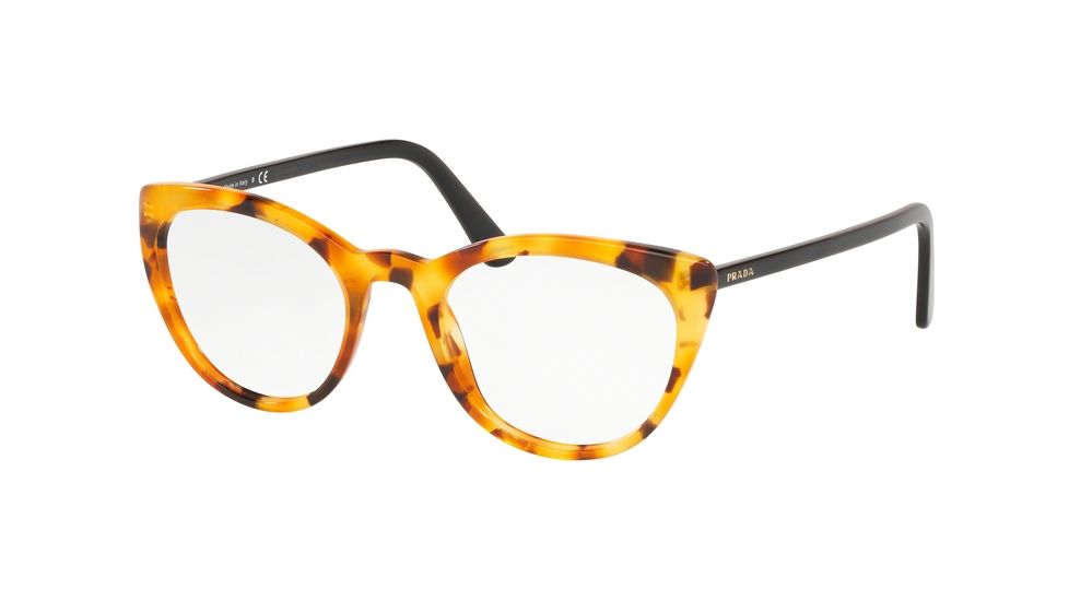 Prada CONCEPTUAL PR07VV Bifocal Prescription Eyeglasses, 51mm, Orange Havana, PR07VV-UF31O1-51-BI