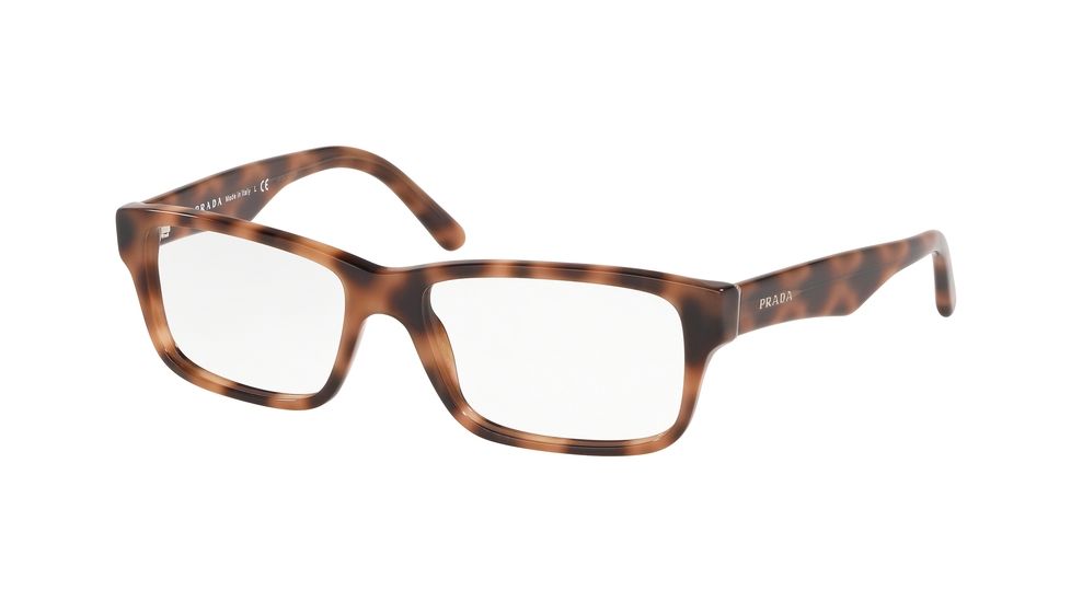 Prada Eyeglass Frames PR16MV 5191O1-53 - Spotted Brown