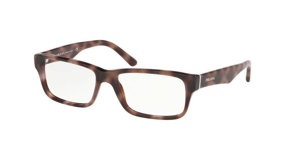 Prada Eyeglass Frames PR16MV 5201O1-53 - Spotted Dark Brown
