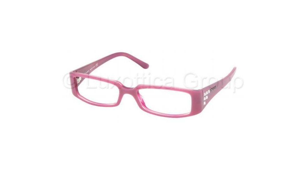 Prada Eyeglasses PR06LV with No-Line Progressive Rx Prescription Lenses 7WU1O1-5016 - Raspberry 