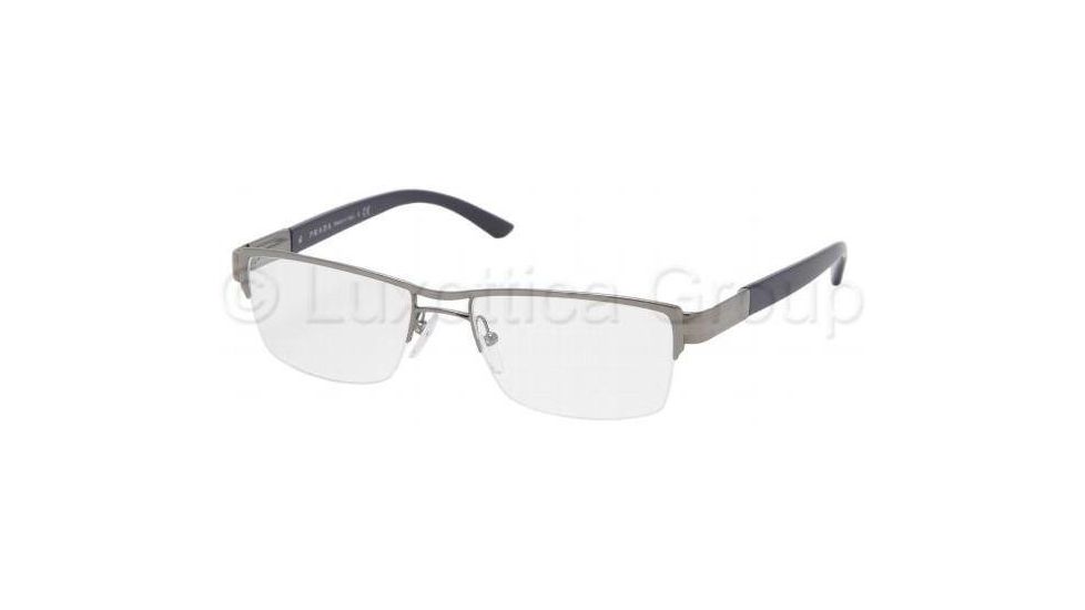 Prada Eyeglasses PR74LV with Rx Prescription Lenses 5AV1O1-5117 - Gunmetal 