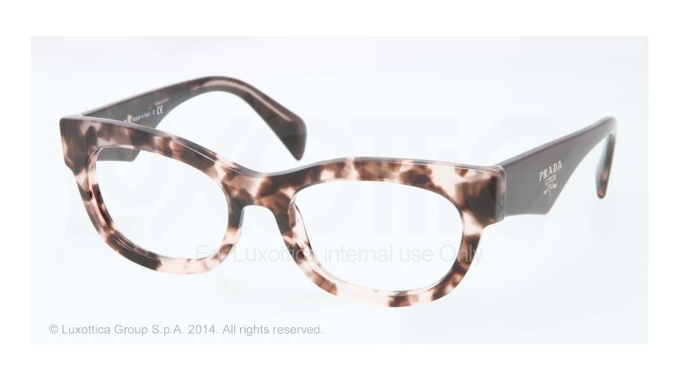 Prada HANDBAG LOGO PR13QV Eyeglass Frames ROJ1O1-52 - Pink Havana Frame