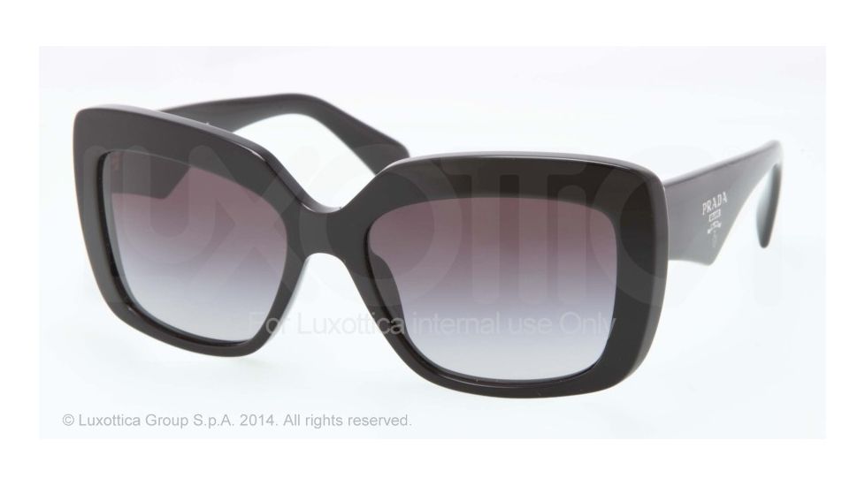 Prada HANDBAG PR03QS Bifocal Prescription Sunglasses PR03QS-1AB0A7-55 - Lens Diameter 55 mm, Frame Color Black
