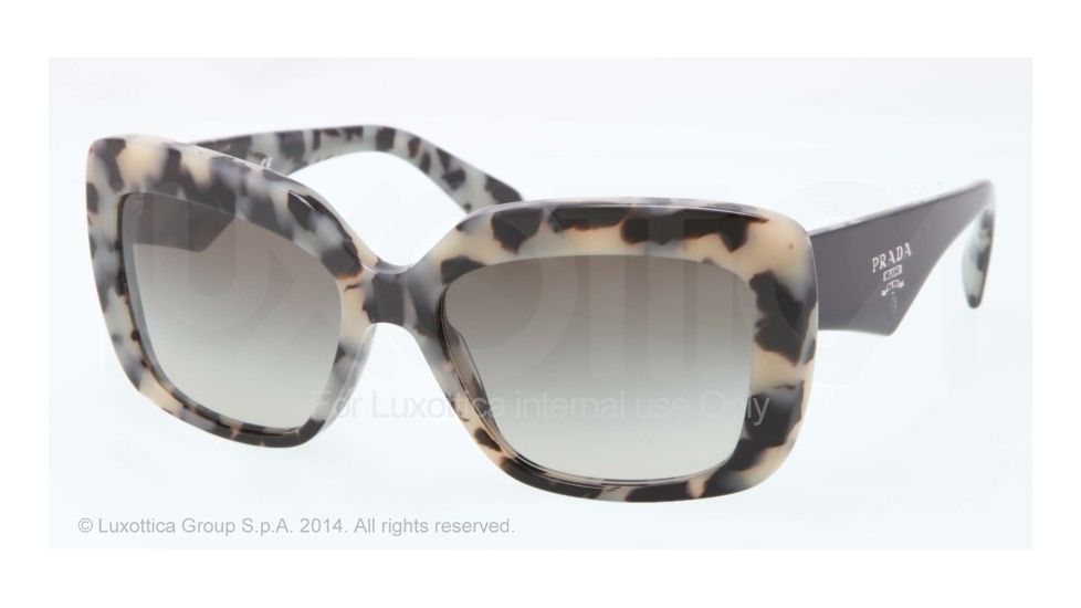 Prada HANDBAG PR03QS Bifocal Prescription Sunglasses PR03QS-KAD4M1-55 - Lens Diameter 55 mm, Frame Color White Havana