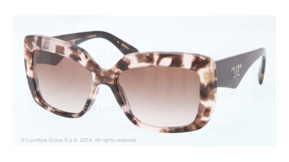 Prada HANDBAG PR03QS Bifocal Prescription Sunglasses PR03QS-ROJ0A6-55 - Lens Diameter 55 mm, Frame Color Pink Havana