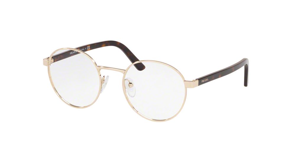 Prada HERITAGE PR52XV Prescription Eyeglasses, 49mm, Pale Gold, PR52XV-ZVN1O1-49-SV
