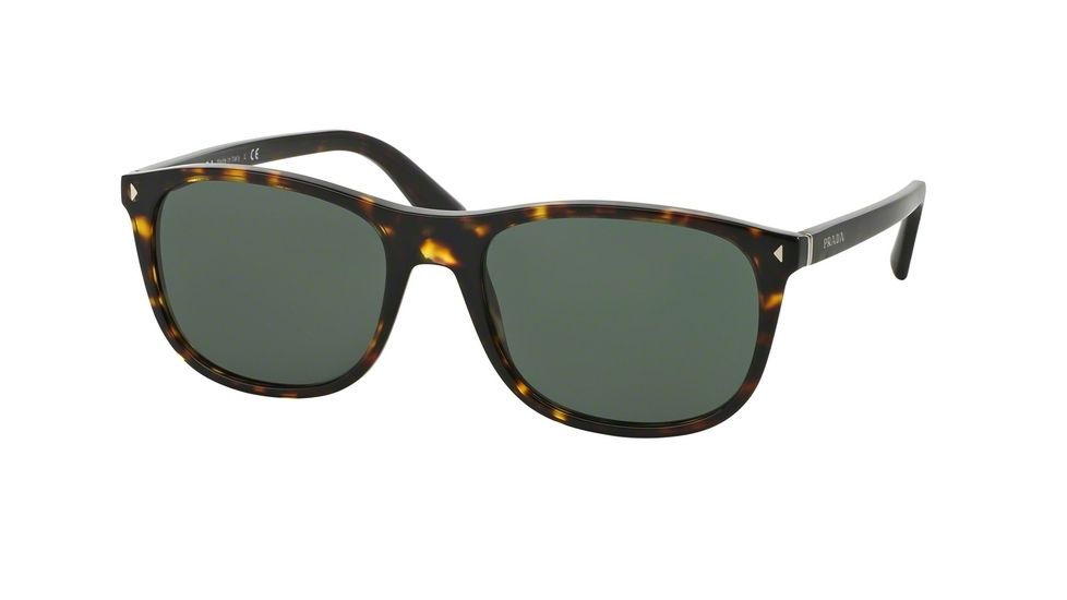 Prada JOURNAL PR01RS Single Vision Prescription Sunglasses PR01RS-2AU3O1-57 - Lens Diameter 57 mm, Frame Color Havana