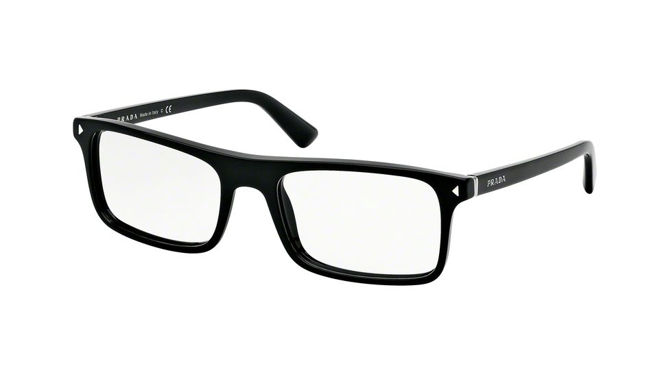Prada JOURNAL PR02RV Progressive Prescription Eyeglasses 1AB1O1-54 - Black Frame