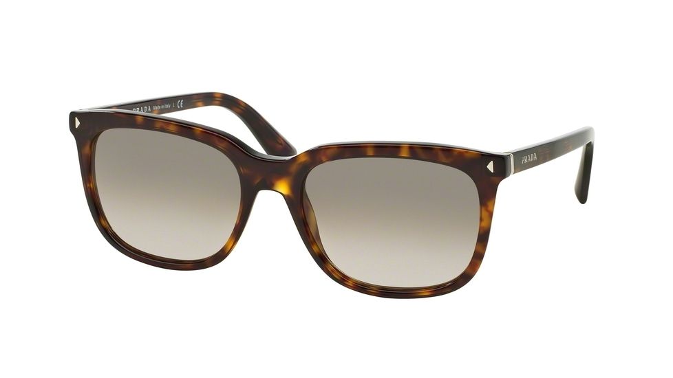 Prada JOURNAL PR12RS Single Vision Prescription Sunglasses PR12RS-2AU3D0-56 - Lens Diameter 56 mm, Frame Color Havana