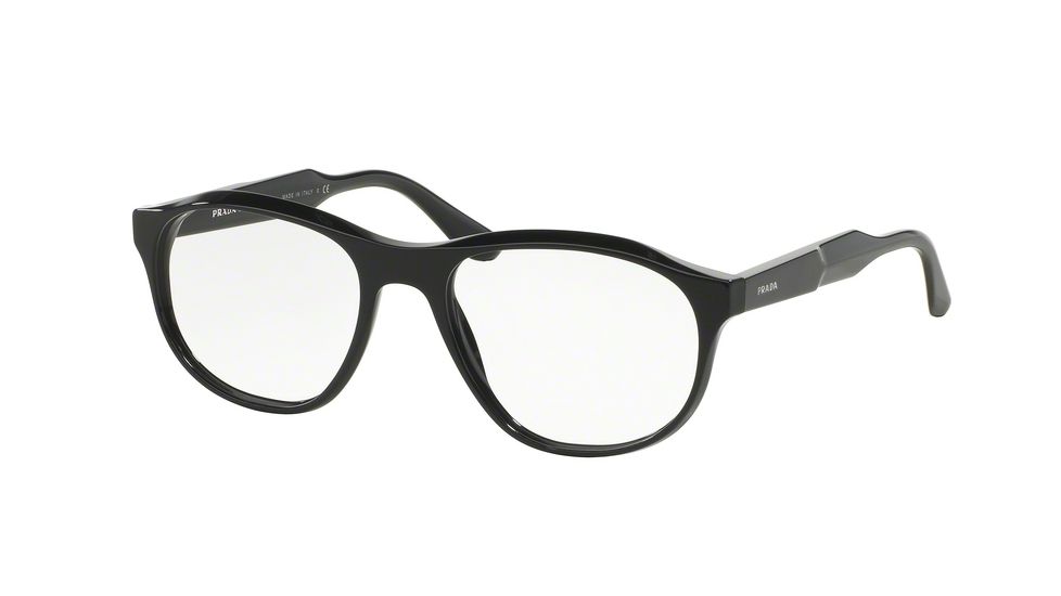 Prada JOURNAL PR12SV Single Vision Prescription Eyeglasses 1AB1O1-54 - Black Frame