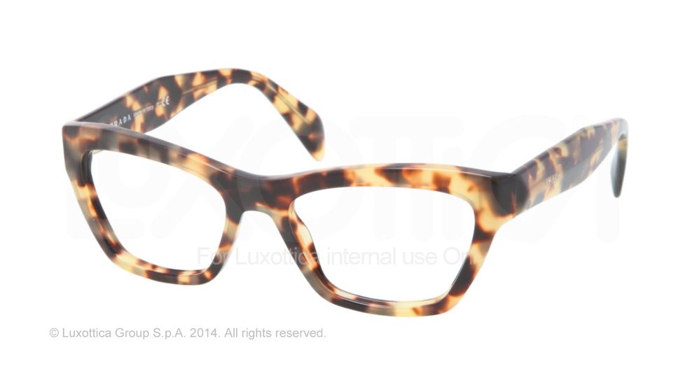 Prada JOURNAL PR14QV Progressive Prescription Eyeglasses 7S01O1-51 - Medium Havana Frame