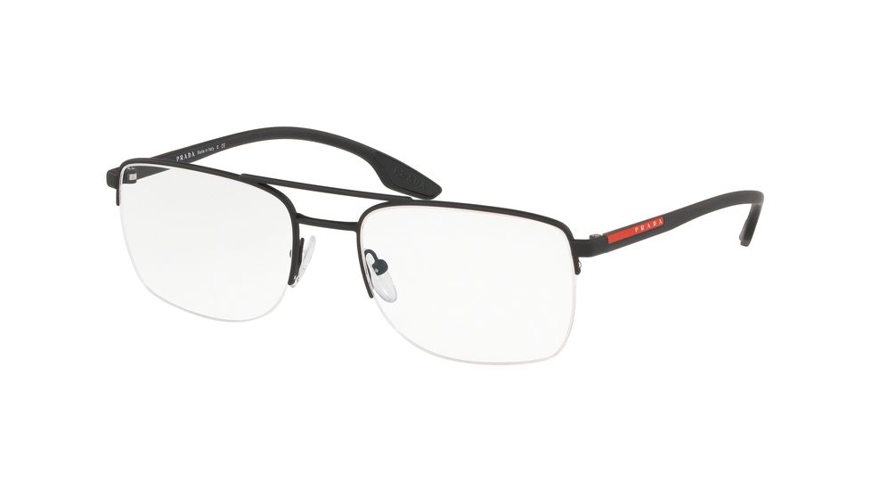 Prada LIFESTYLE PS51MV Eyeglass Frames DG01O1-53 - Black Rubber