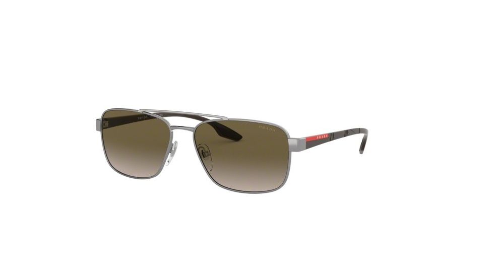 Prada LIFESTYLE PS51US Bifocal Prescription Sunglasses, 59mm, Gunmetal, PS51US-5AV1X1-59-BI
