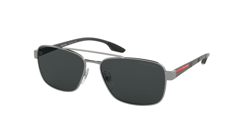 Prada LIFESTYLE PS51US Bifocal Prescription Sunglasses, 59mm, Gunmetal, PS51US-5AV5Z1-59-BI