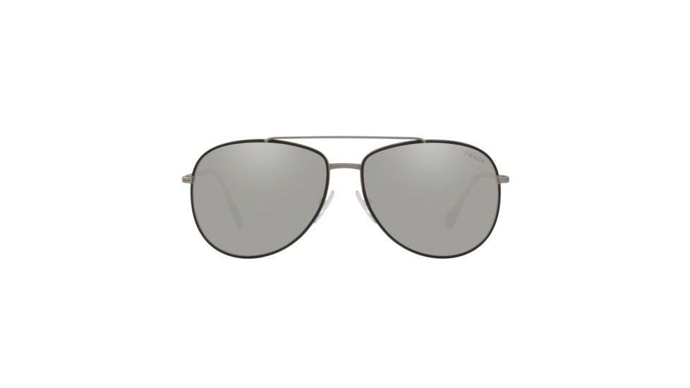 Prada LIFESTYLE PS55US Bifocal Prescription Sunglasses, 57mm, Black Rubber/Gunmetal, PS55US-6BJ2B0-57-BI