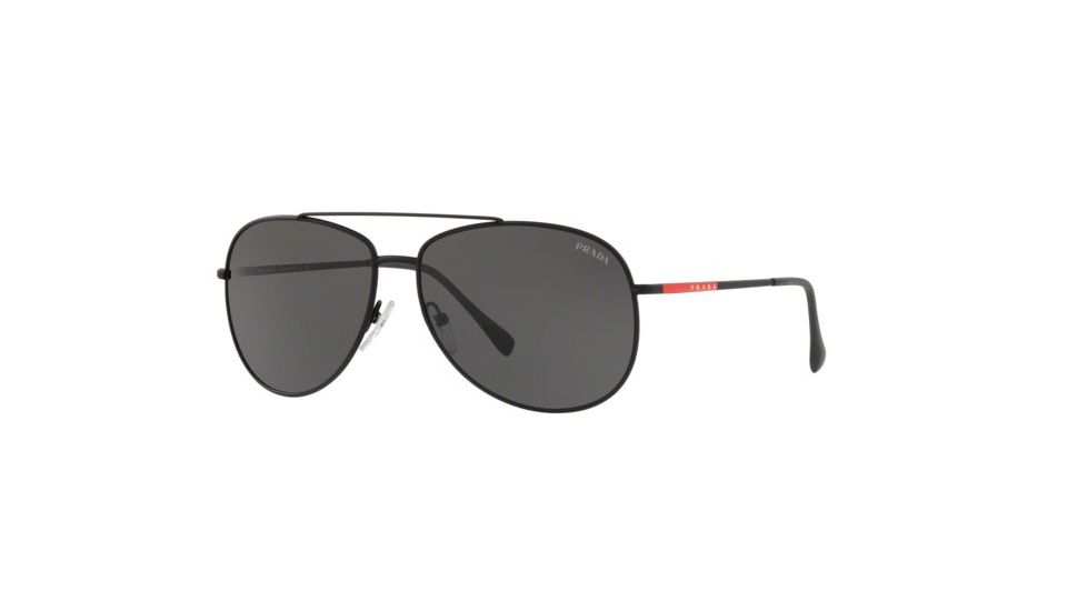 Prada LIFESTYLE PS55US Bifocal Prescription Sunglasses, 57mm, Black Rubber, PS55US-DG05S0-57-BI