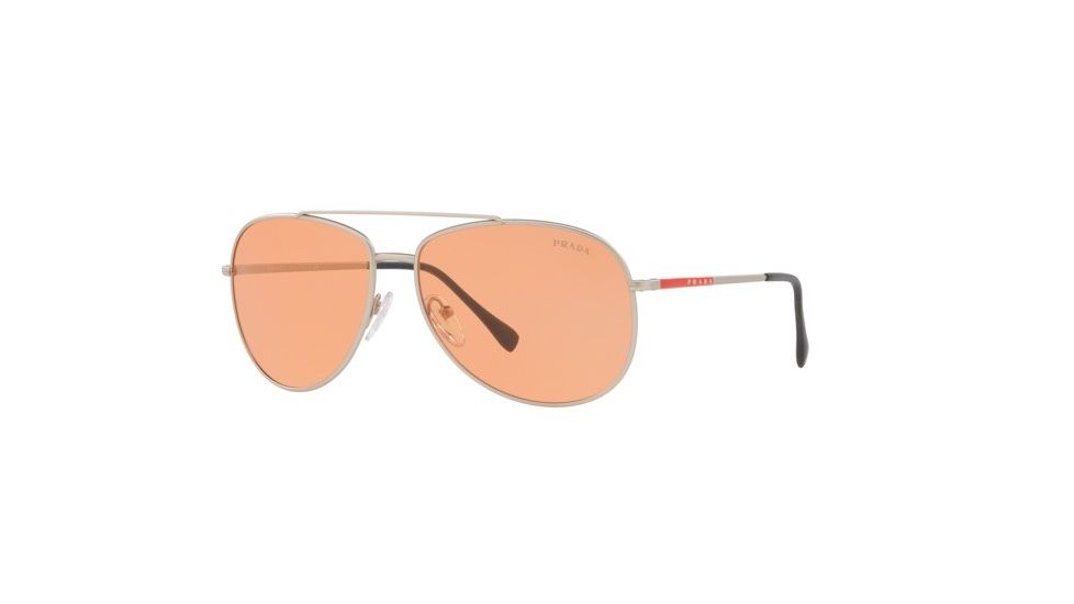Prada LIFESTYLE PS55US Bifocal Prescription Sunglasses, 57mm, Silver Rubber, PS55US-QFP291-57-BI